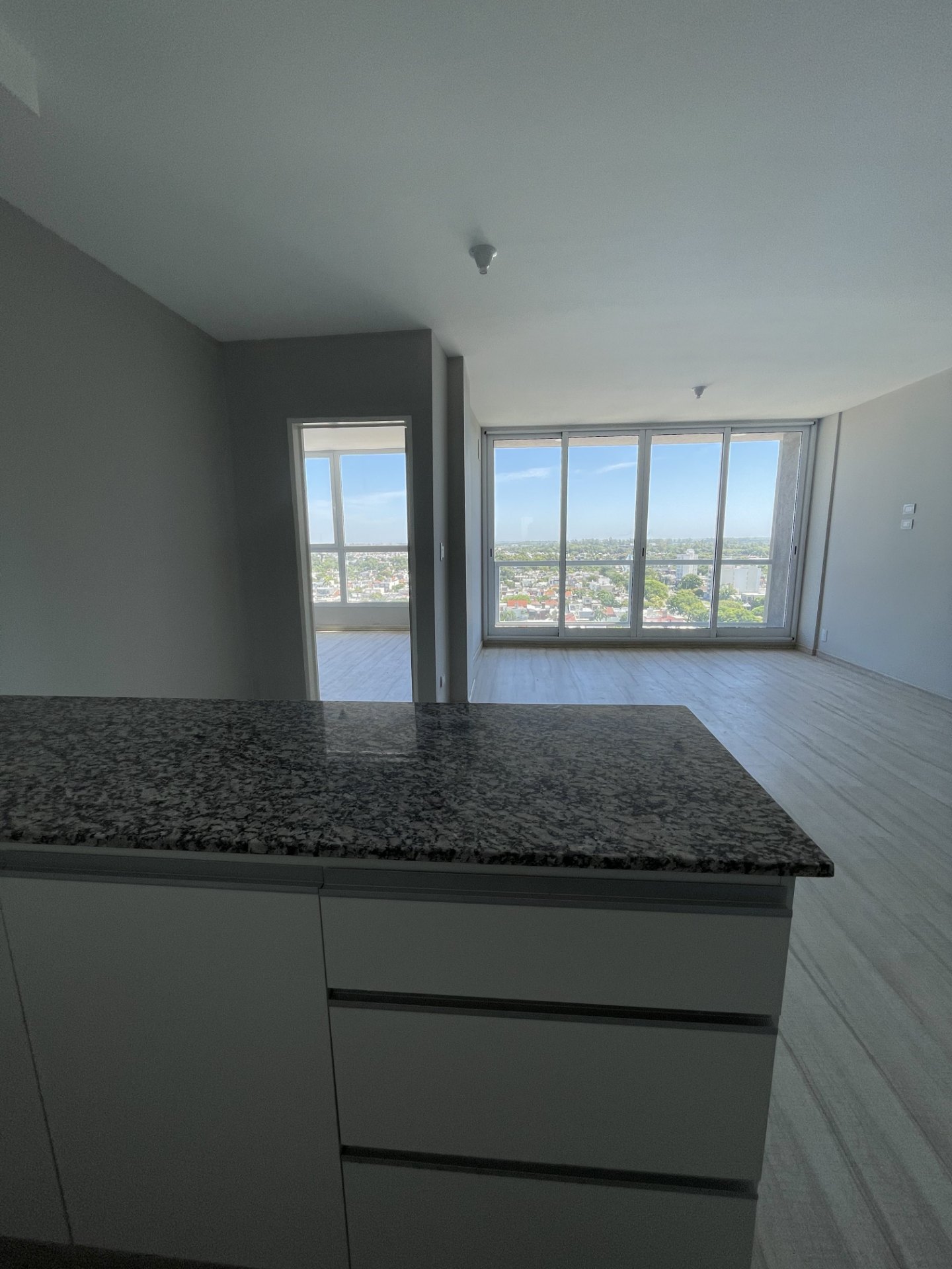 Vista al frente · departamento de 2 dorm completamente iluminado · 2 baños · living comedor · cocina con barra desayunadora · placares · balcon grande. Posee cochera - foto 8